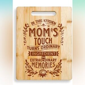 Mom Bamboo Cutting Board with Engraving